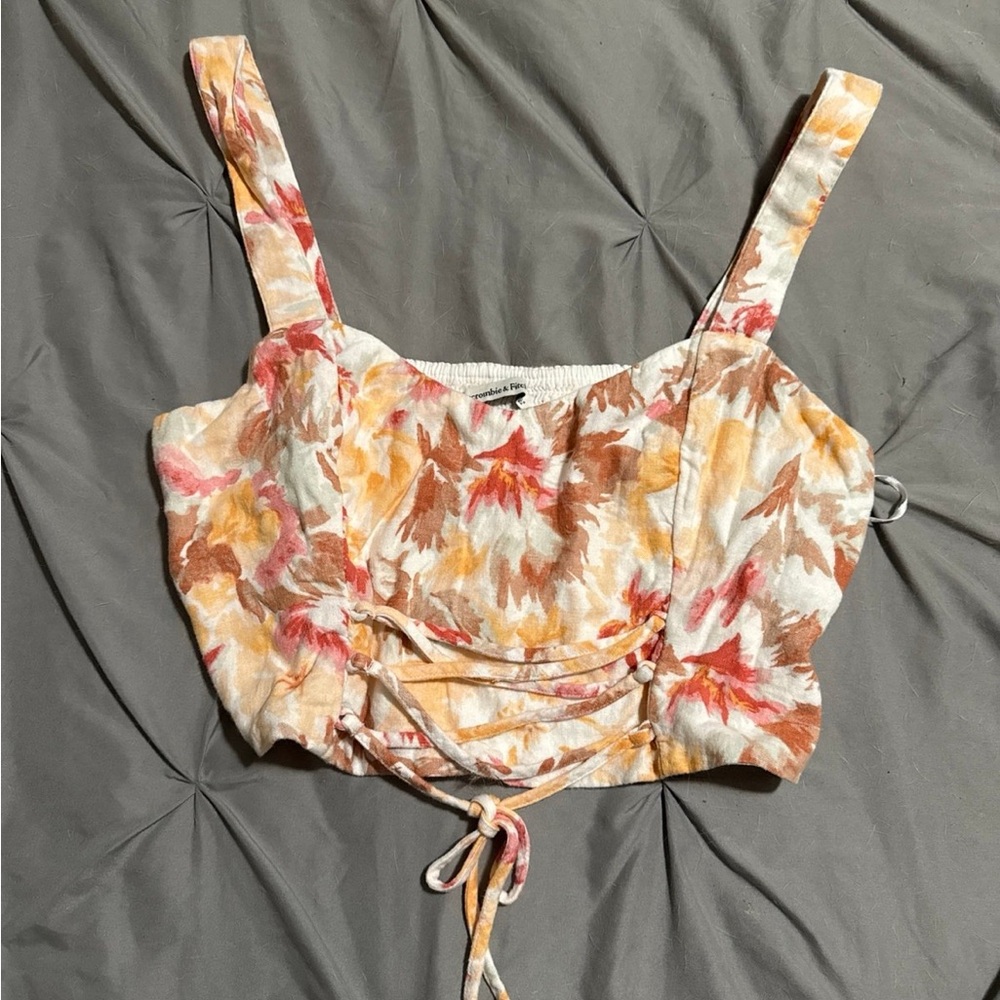 Abercrombie & Fitch Multicolor Floral Tank Top
